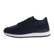 Blauwe Runner Sneakers met Suède Inzetstukken Guess , Blue , Heren