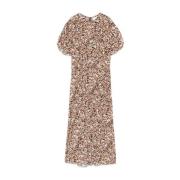 Beige Keany Jurk Isabel Marant , Multicolor , Dames