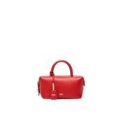 Rode leren handtas met afneembare band Max Mara , Red , Dames