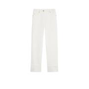 Witte katoenen stretchbroek Max Mara , White , Dames