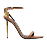 Sandalen met hak Tom Ford , Beige , Dames