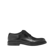 Stijlvolle Leren Derbies Schoenen Dolce & Gabbana , Black , Heren