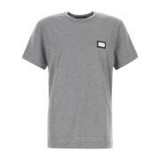 Zachte Grijze Katoenen T-shirt Dolce & Gabbana , Gray , Heren