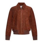 Leren jas met vintage-effect Alexander McQueen , Brown , Heren