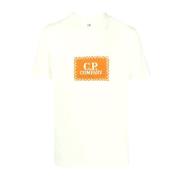 Casual Katoenen T-shirt C.p. Company , White , Heren