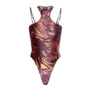 Dierenprint bodysuit Versace Jeans Couture , Multicolor , Dames