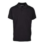 Katoenen poloshirt Versace Jeans Couture , Black , Heren