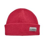 Roze Wol Dameshoed Stijlvol Ganni , Red , Dames