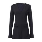 Blazer-stijl Mini Jurk met Shorts Patrizia Pepe , Black , Dames