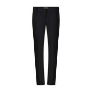 Slim Fit Katoenen Broek met Piping Patrizia Pepe , Black , Dames