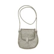 Grijze Leren Handtas voor Vrouwen Dragon Diffusion , Gray , Dames