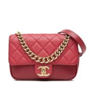 Pre-owned Leather chanel-bags Chanel Vintage , Red , Dames