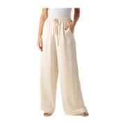 Wijde Ecru Paline Broek Ibana , Beige , Dames