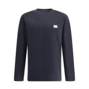 Katoenen Heren Longsleeve met Metalen Hardware Dolce & Gabbana , Blue ...