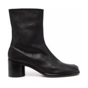 Zwarte Tabi-Teen Enkellaarzen Maison Margiela , Black , Heren