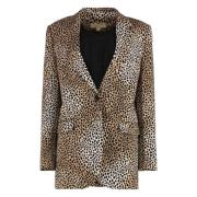 Klassieke Blazer met Reverskraag Michael Kors , Brown , Dames