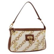 Pre-owned Leather clutches Louis Vuitton Vintage , White , Dames