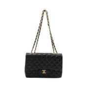 Pre-owned Leather chanel-bags Chanel Vintage , Black , Dames