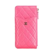 Pre-owned Leather wallets Chanel Vintage , Pink , Dames