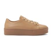 Lichtbruine sneakers op een dikke zool Kazar , Brown , Dames