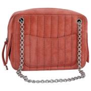 Pre-owned Suede chanel-bags Chanel Vintage , Orange , Dames