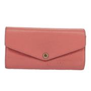 Pre-owned Leather wallets Louis Vuitton Vintage , Pink , Dames