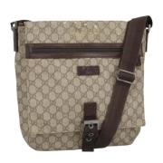 Pre-owned Canvas shoulder-bags Gucci Vintage , Beige , Dames