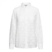 Overhemd met lange mouwen, effen kleur &Co Woman , White , Dames