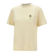 Katoenen T-shirt met Logoprint Autry , Beige , Dames