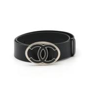 Pre-owned Leather belts Chanel Vintage , Black , Heren