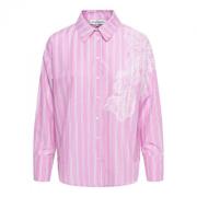 Overhemd met lange mouwen, effen kleur &Co Woman , Pink , Dames