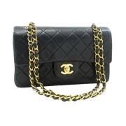 Pre-owned Leather chanel-bags Chanel Vintage , Black , Dames