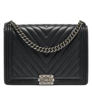 Pre-owned Leather chanel-bags Chanel Vintage , Black , Dames