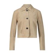 Geitenleren jas Emy Arma , Beige , Dames