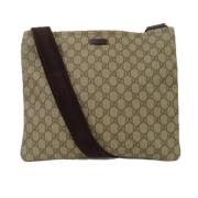 Pre-owned Canvas shoulder-bags Gucci Vintage , Beige , Dames