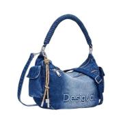 Blauwe katoenen handtas voor vrouwen Desigual , Blue , Dames