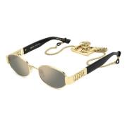 Stijlvolle zonnebril in zwart en goud Dsquared2 , Black , Unisex