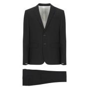 Zwart tweedelig pak met pieklapel Dsquared2 , Black , Heren