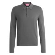 Gebreide polotrui met verborgen knopen Hugo Boss , Gray , Heren