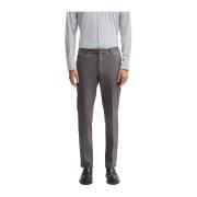 Slim Fit Stretch Katoenen Broek Hugo Boss , Gray , Heren