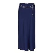 Lange Rok in Trendy Stijl Paco Rabanne , Blue , Dames