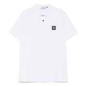 Klassiek Poloshirt in Diverse Kleuren Stone Island , White , Heren