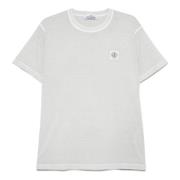 Casual Katoenen T-shirt Stone Island , White , Heren