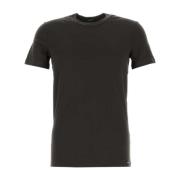 Stretch Katoenmix Bruin T-shirt Tom Ford , Brown , Heren