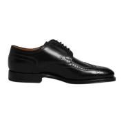 Zwarte Leren Wingtip Formele Schoenen Dolce & Gabbana , Black , Heren