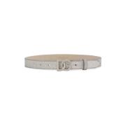 Zilveren Leren Riem Dolce & Gabbana , Beige , Unisex