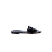 Dames DG Logo Sandalen Dolce & Gabbana , Black , Dames