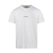 Wit Logo T-Shirt C.p. Company , White , Heren