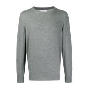 Luxe Crew Neck Gebreide Trui Lichtgrijs Brunello Cucinelli , Gray , He...