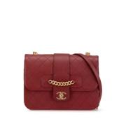 Pre-owned Leather chanel-bags Chanel Vintage , Red , Dames